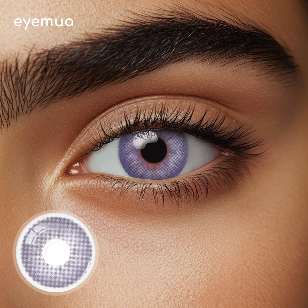 Eyemua Flourish Purple Men Colored Contact Lenses